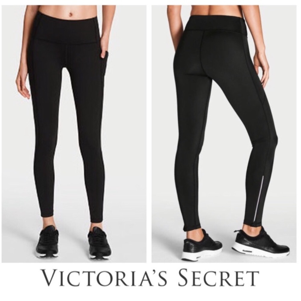 NWT Victorias Secret Sport Black Ankle Zip Legging